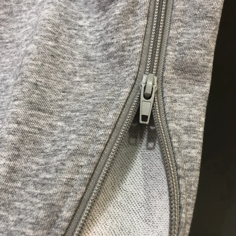 

Spring Women Pants / Summer 2021 New Trousers Fashionable Casual Loose High Waist Elasticated Gray Side Zipper Sweatpants