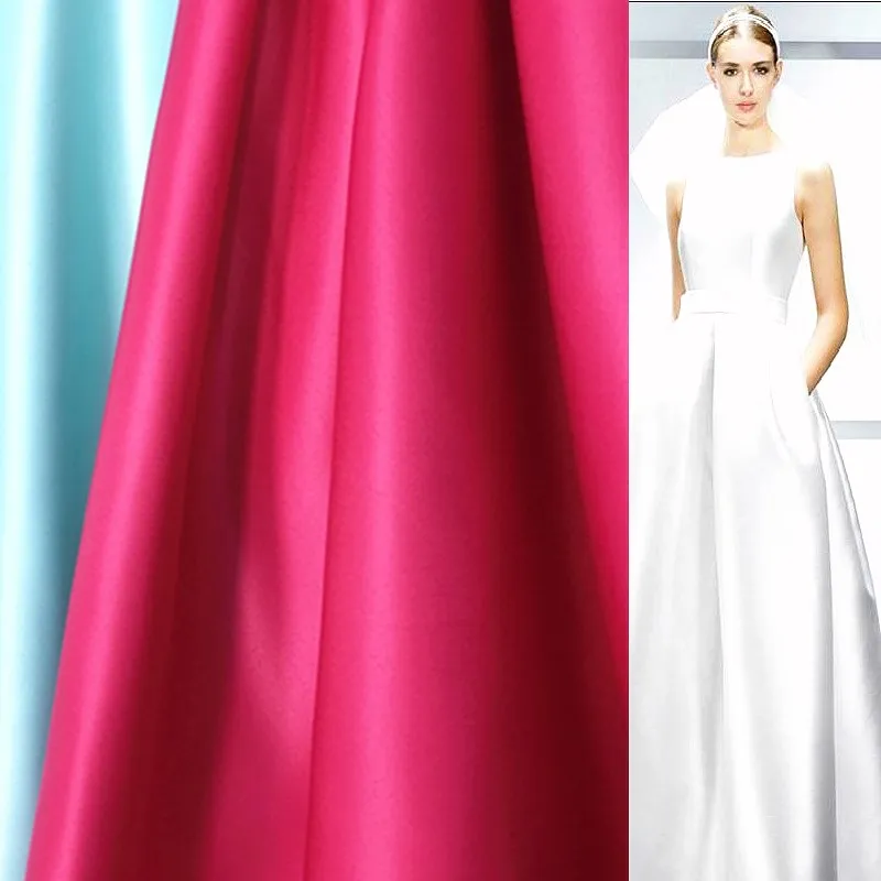 Плотная свадебная ткань тяжелая атласная высококачественная для свадебного