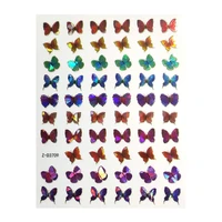 10pcs3d new colorful butterfly nail sticker pink yellow red nail art transfer adhesive nail art decoration accessories decal sti