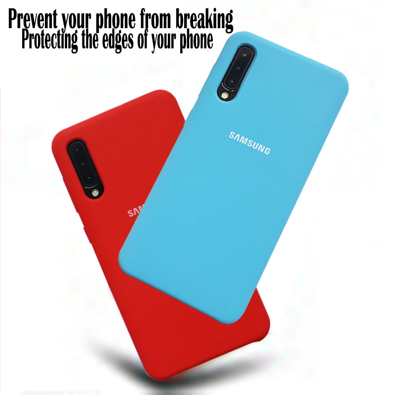 Чехол для samsung Galaxy A10 A30 A40 A50 A60 A70 A8S, жидкий силиконовый чехол, шелковистый мягкий на ощупь защитный чехол для задней панели