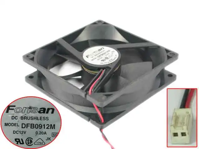 Двухпроводной охлаждающий вентилятор для сервера Delta Electronics DFB0912M DC 12 В 0 20 A 90x90x25 мм