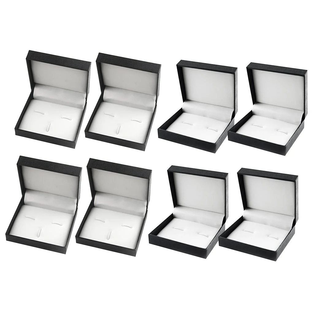 

8pcs Classic Snakeskin Texture Plastic Box for Cufflinks Tie Clasp Case