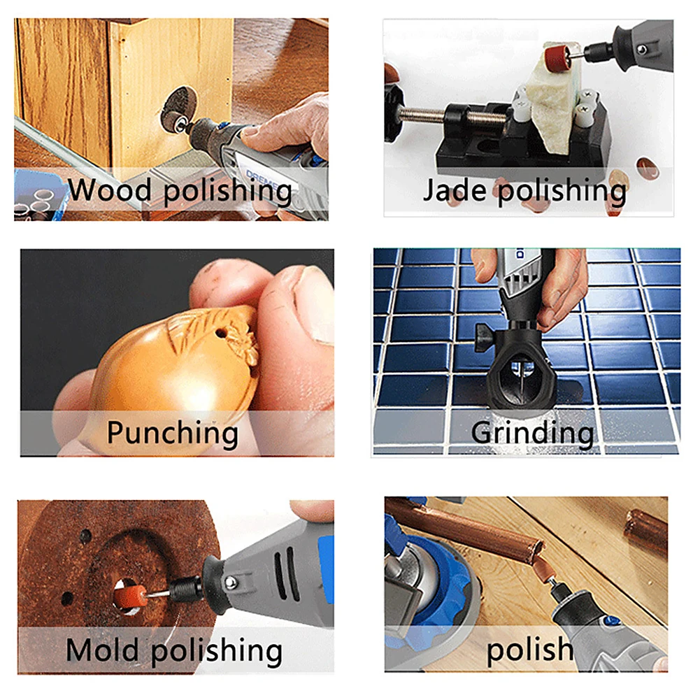 

248Pcs Electric Drill Bit Rotary Tool Accessories Diamond Cutting Discs Sanding Grinding Set Polishing Kit 6/12mm Sanding Bands