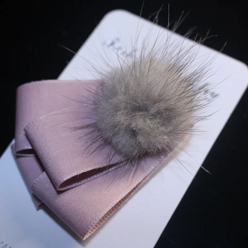 Корейская ткань норковый шар плюшевая брошь женский бархат ленточный штифт