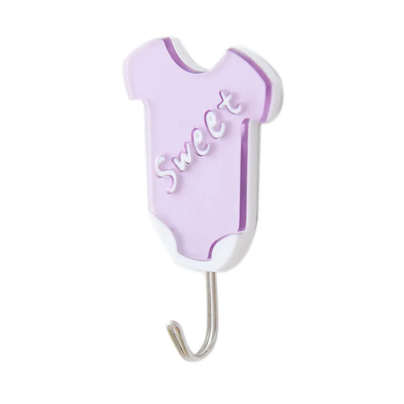 

Transparent cartoon creative stick hook cute strong viscose hook bedroom bathroom wall paste clothes hook