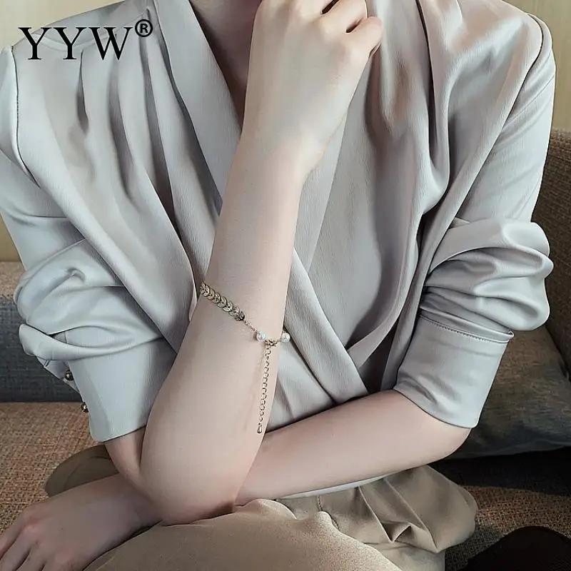 

Pearl Wheat Ear Leaf Bracelet Ins Niche Design Girlfriends Sisters Bracelet Retractable Pull Type Bracelet For Female Daily Wear