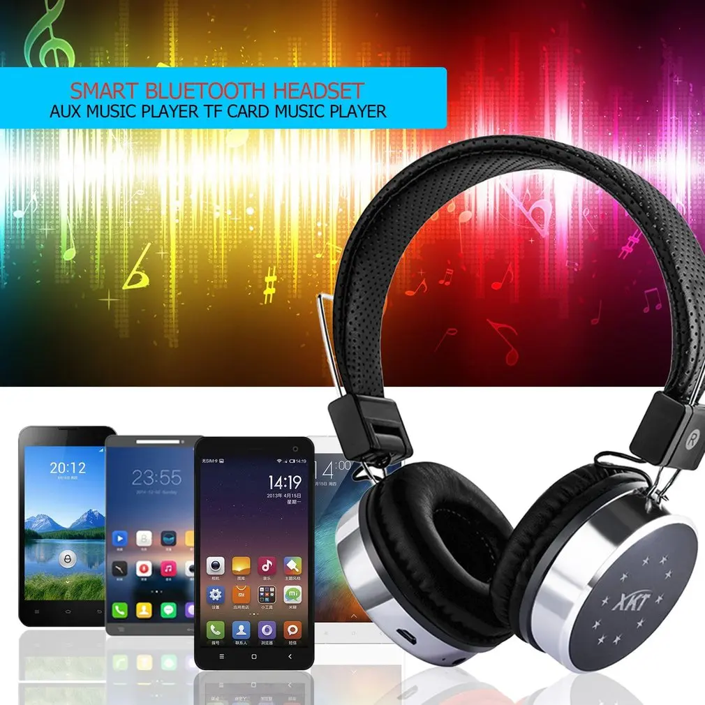 P60 беспроводные наушники Bluetooth наушники 24 часа работы 7 цветов светодиодный свет Поддержка TF карты для мобильного телефона PC tv