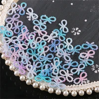 50pcspack hollow sweet bowknot butterfly abs imitation pearls mobile phone shell accessories diy sewing clothes handmade hair