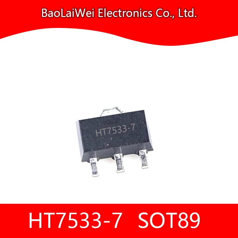 

20pcs HT7533-7 SOT89 chip Electronic Components Integrated Circuits 3.3V 100mA Low Power LDO Voltage Regulator stabilizer