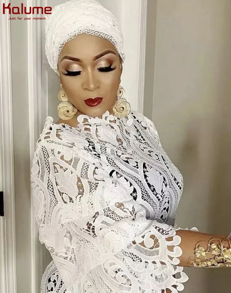 Африканский гипюр Kalume шнур кружевная ткань сделай сам платье 2021 африканский