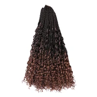 natifah crochet hair synthetic 18 inch 80g river locs twist braiding hair curly ombre faux wavy hair extensions for black women