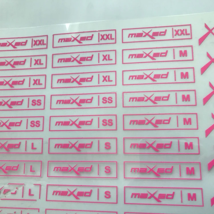 2000 шт. 2*6 см этикетки для печати на одежде от производителя пластизол заказ