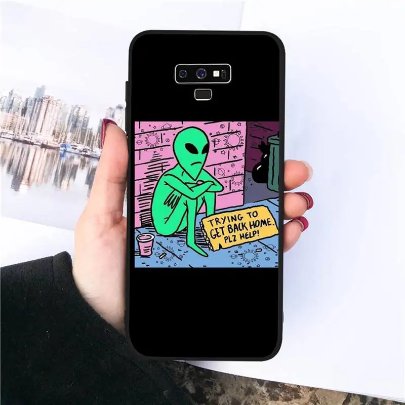 

Aesthetics Cartoon alien space Phone Case For Samsung S20 Ultra S7 edge S8 S9 S10 plus note9 10 20 A50 51 71