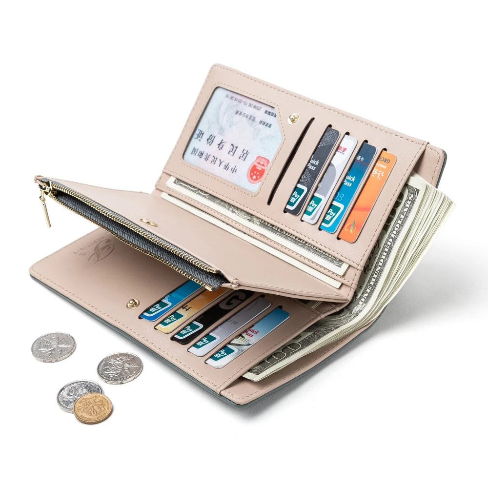 Модные многофункциональные кошельки для женщин дамские удлиненные бумажники из