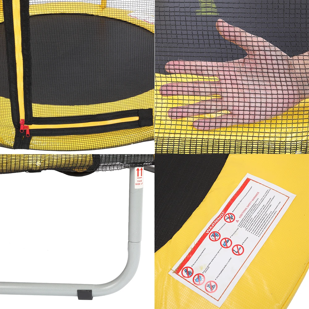 

Outdoor 60 Inches Kids Boys Girl Round Trampoline with Enclosure Netting Strong Bearing Capacity Activity Equipment