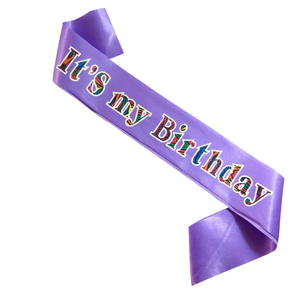 3 шт. светильник на день рождения из фиолетовой атласной ткани для принцессы