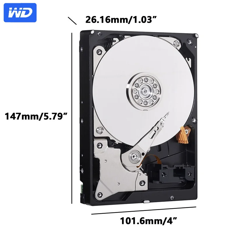 WD Blue 4 ТБ жесткий диск на жестком диске HD SATA III 256MB Кэш 5400 оборотов в минуту 3 5