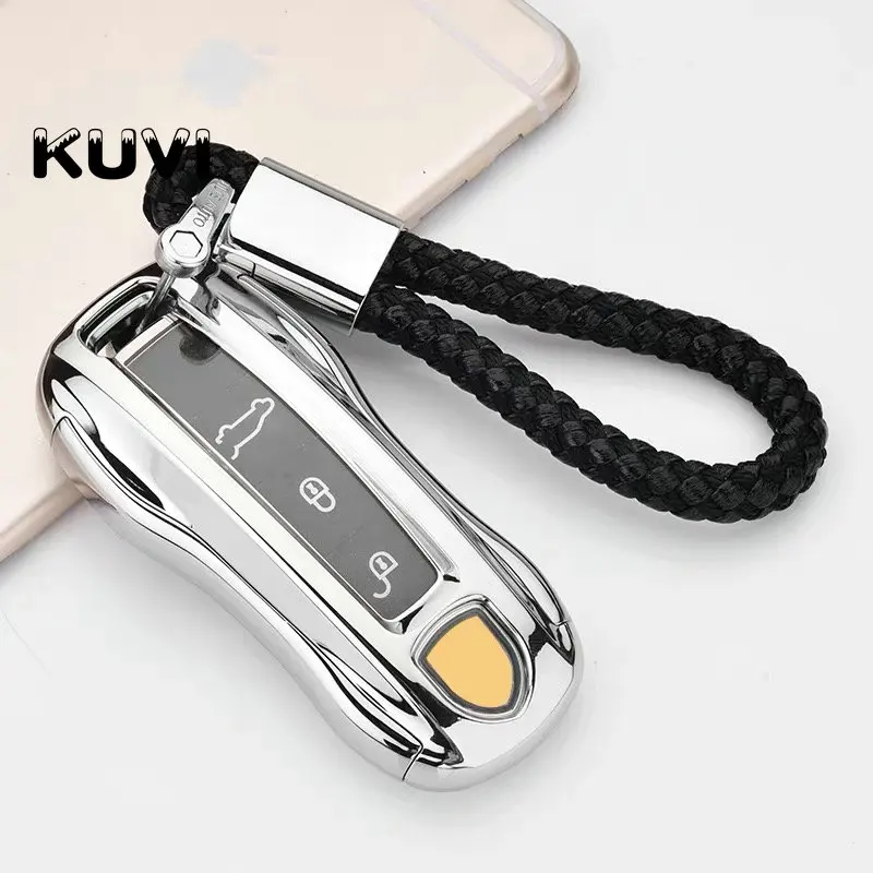 PC + TPU чехол для ключа автомобиля Porsche Cayenne Macan 911 Boxster Cayman Panamera key case Аксессуары