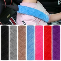 comfortable soft and fluffy non slip plush material car accessories seatbelt covers seat belt cover shoulder cushion