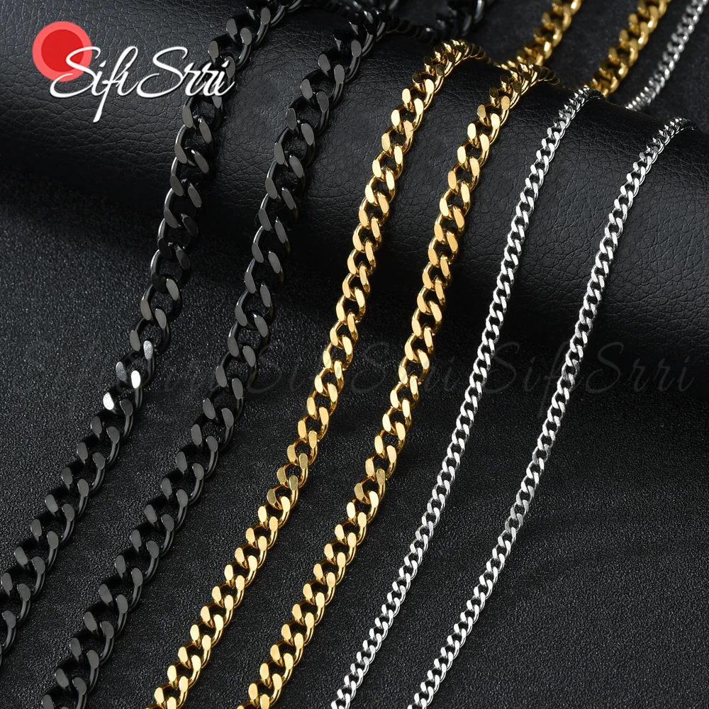 Мужские и женские панцирные колье Sifisrri из нержавеющей стали 3/5/7 мм|Цепочки| |