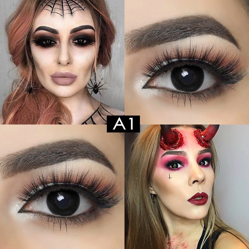 Затемненные и белые контакты для Хэллоуина