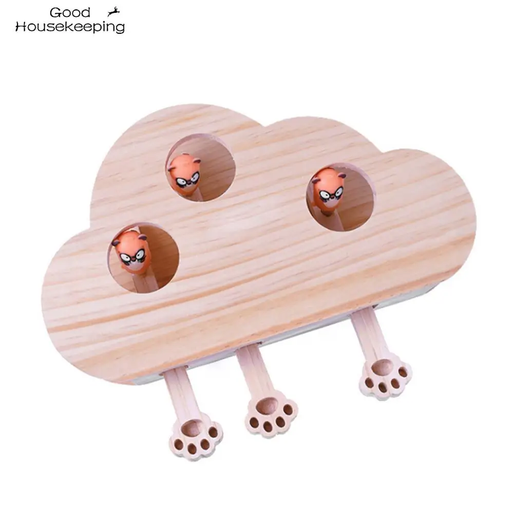 Новая игрушка для кошек деревянная головоломка из твердого дерева модель в форме