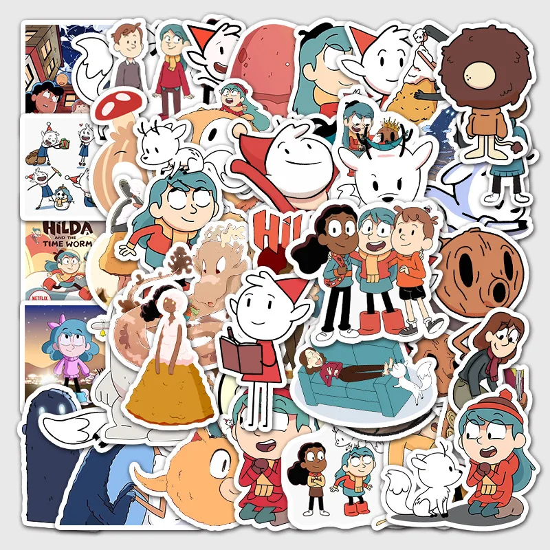 

10/30/50pcs British Animated Hilda Girl Personality Graffiti Stickers Notebook Luggage Refrigerator Stationery Diy Kids Toys