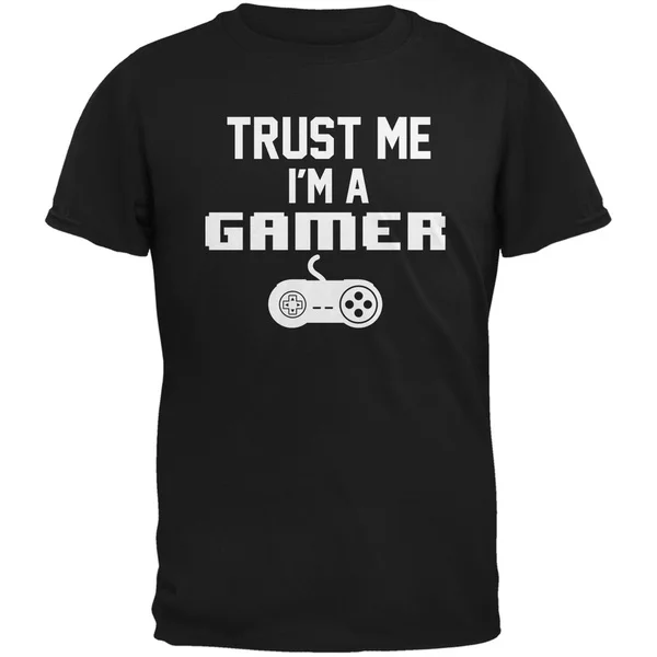 

Trust Me Im A Gamer Black взрослая Футболка-2X-Large