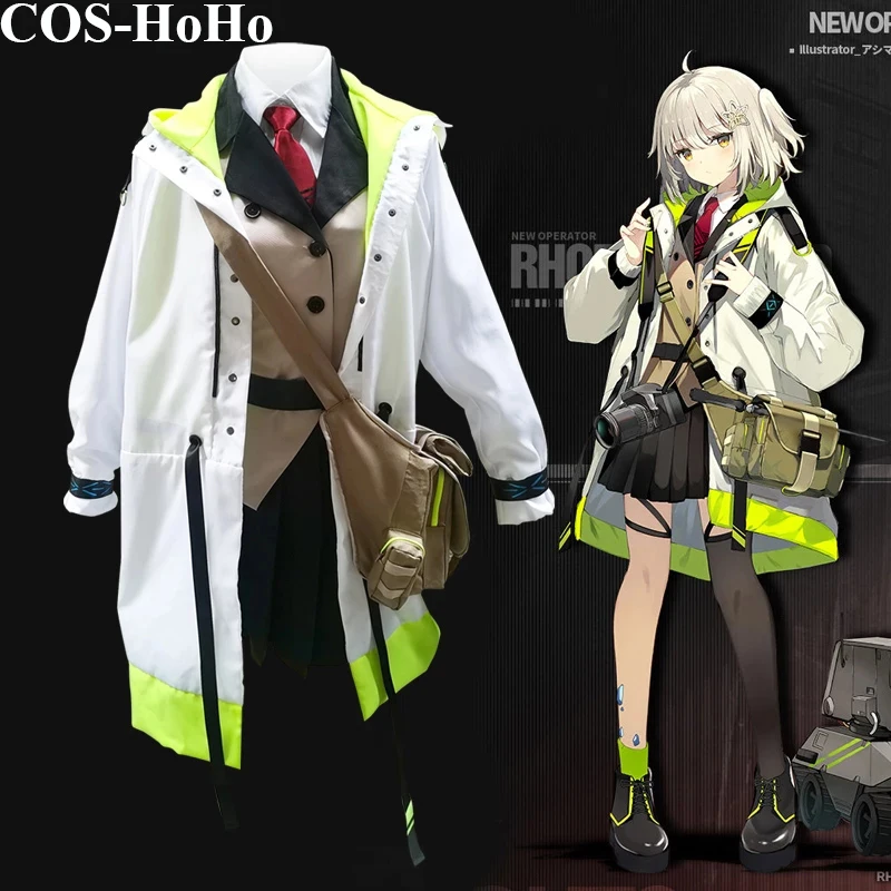 

COS-HoHo Anime Arknights Scene RHODES ISLAND New Operator Game Suit Lovely Lolita Uniform Cosplay Costume Halloween Outfit Women