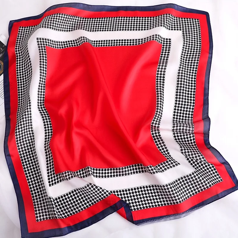 

New 70cm Square Scarves silk scarves women's versatile spring and autumn professional wear accessories scarves and neckbands
