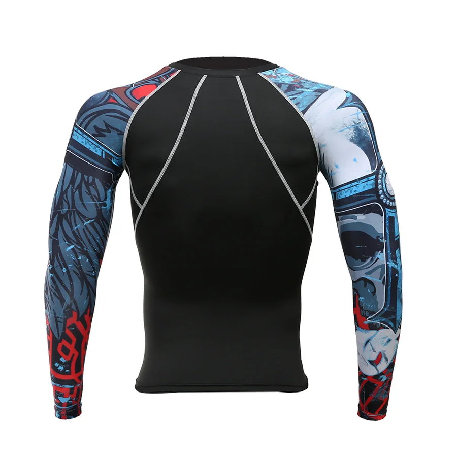 Спортивная рубашка с длинными рукавами для мужчин быстросохнущие мужские