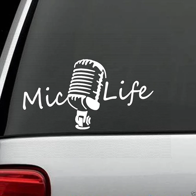 Наклейка Mic Life с микрофоном искусство картина наклейка виниловые декоративные