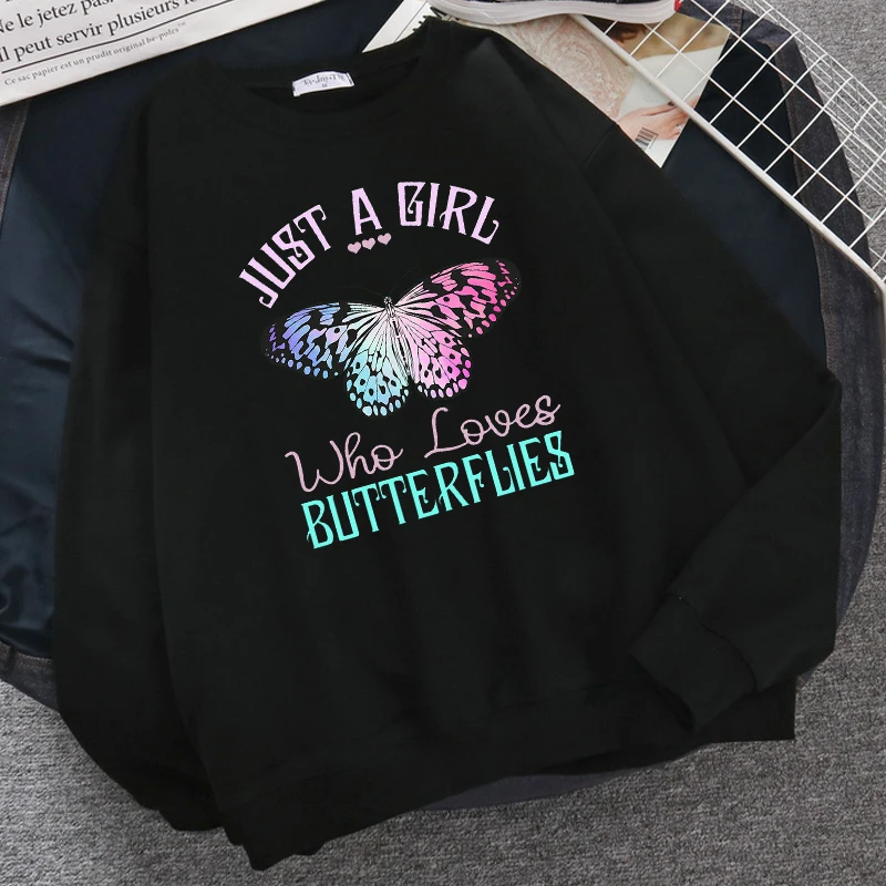 Свитшот мужской с принтом бабочки Повседневная Толстовка кавайная уличная