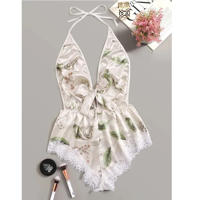 

Nuevo Permanecen Abrir Pestañas De Encaje En Contraste Ajuste Bajo Mono Teddy Mono Sexy Entrecruzado Lencería De Mujeres Ropa De