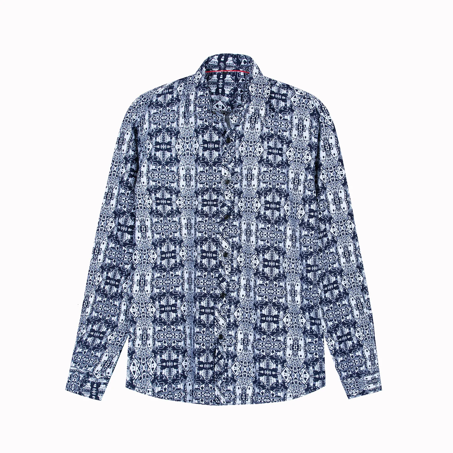 Рубашка из чистого хлопка с принтом Король покера 184|Классические| |