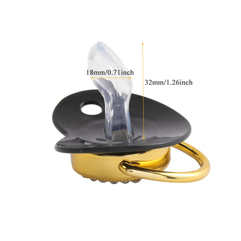 5 цветов золотой блестящий детская пустышка на цепочке с прищепкой заклепками и