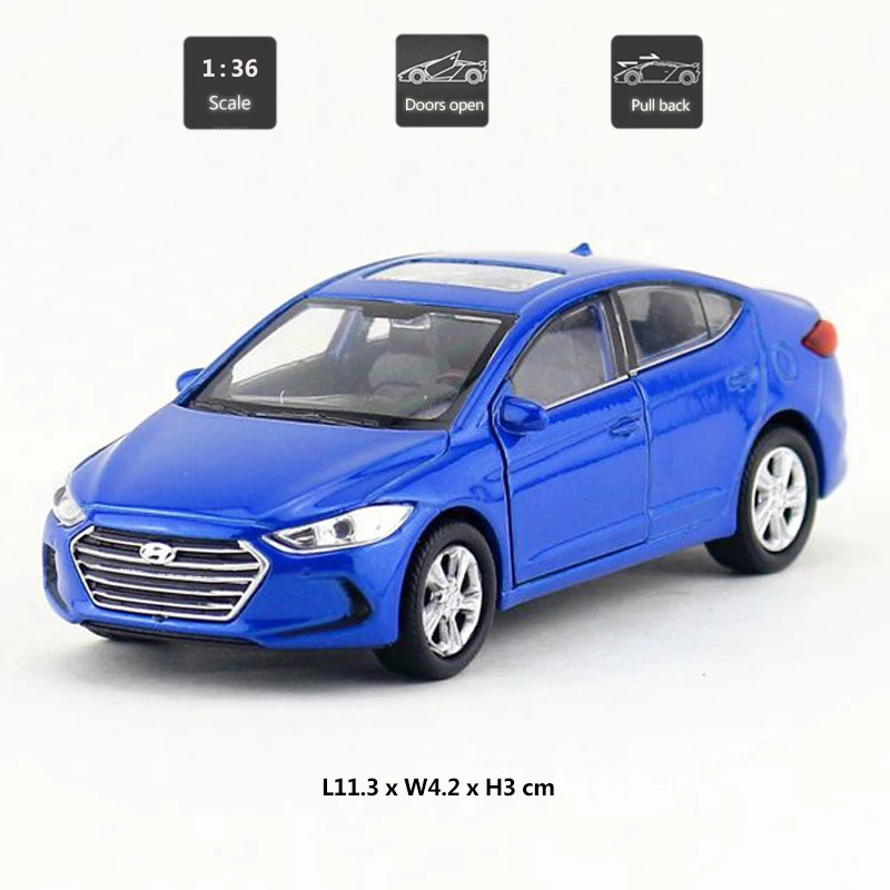 HOMMAT моделирования 1:36 Hyundai Elantra сплав литая модель игрушечного автомобиля