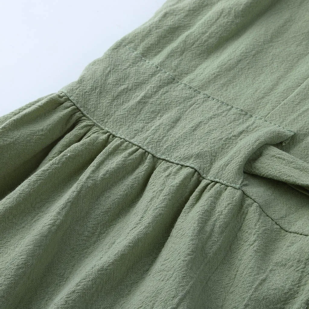 Женское однобортное платье SAGACE повседневное однотонное мини с коротким рукавом