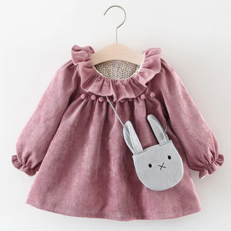 Melario Newborn Baby Girl Dress Christmas Spring Princess Dresses For Kids Cartoon Baby Dress With Bag Infant Toddler Clothing