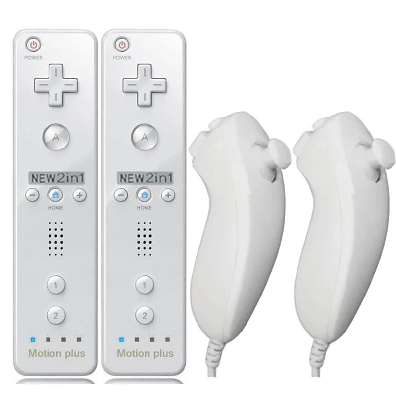 2 шт. Управление Для Wii дистанционного Геймпад Встроенный Motion Plus для Ninetend Wii/Wii U