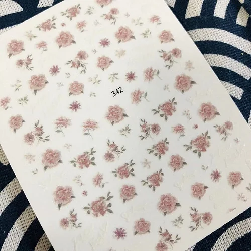 CA серия CA-362 Роза дизайн Прохладный стикеры 3D на ногти nail Art шаблон наклейки diy инструмент для ногтей украшения - Цвет: 342