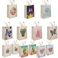 diy diamond painting handbag special shaped reusable eco friendly shopping storage bags foldable grocery tote home organizer gif