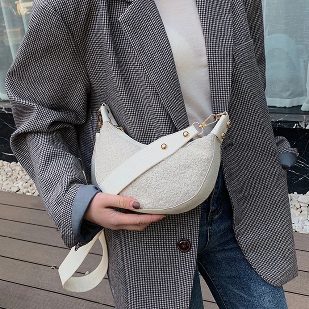 

Women Fashion Winter Plush Shoulder Female Messenger Bag Hobos Winter Fashion Ladies Hobos Crossbody Bags