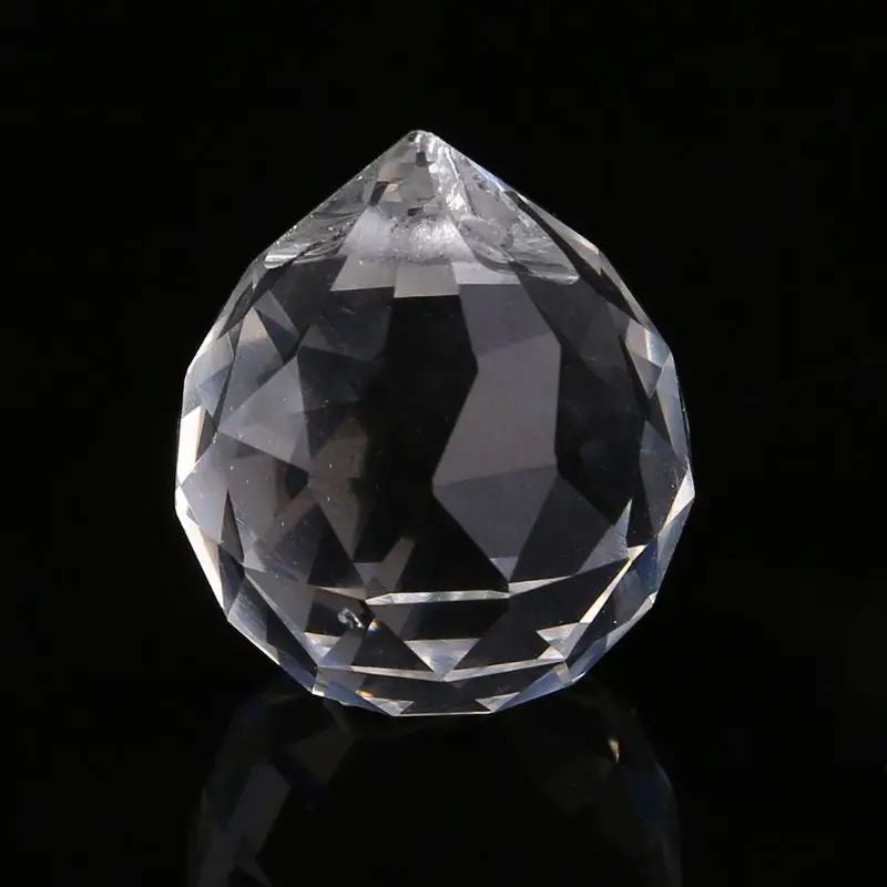 

1Pc Clear Crystal Lamp Ball Hanging Prism Suncatcher Wedding Decor 20mm