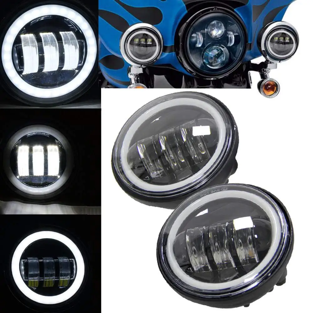Запчасти для мотоциклов 2 шт. 4 5 дюймов светодиодный противотуманный светильник
