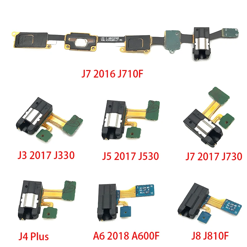 20Pcs，Earphone Headphone Audio Jack Flex Cable For Samsung Galaxy A3 A5 A7 J3 J5 J7 2017 A320 A520 A720 J7 Prime J4 2018