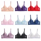 Бюстгальтер женский кружевной размера плюс, дышащий Бралетт с чашкой B и чашкой пуш-ап, пикантное мягкое нижнее белье, на лето