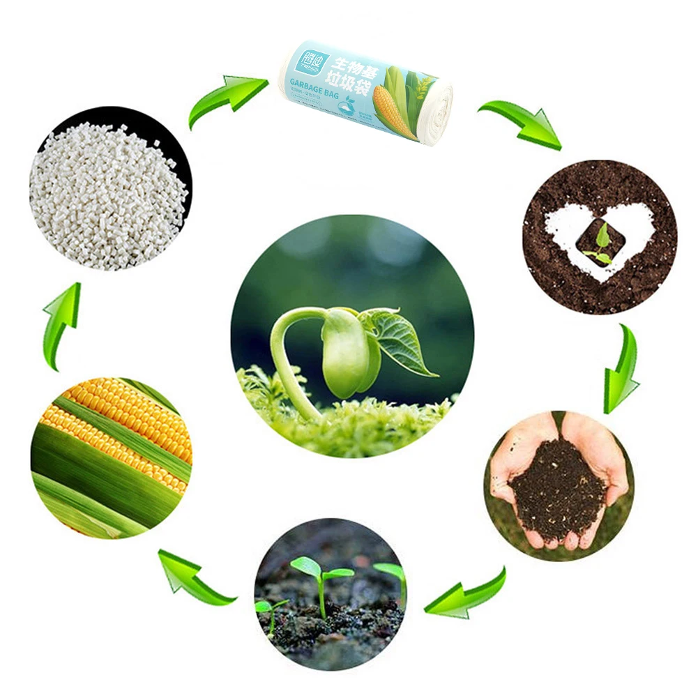 Биоразлагаемые мусорные мешки для кухни пакеты переработки мусора кухонные