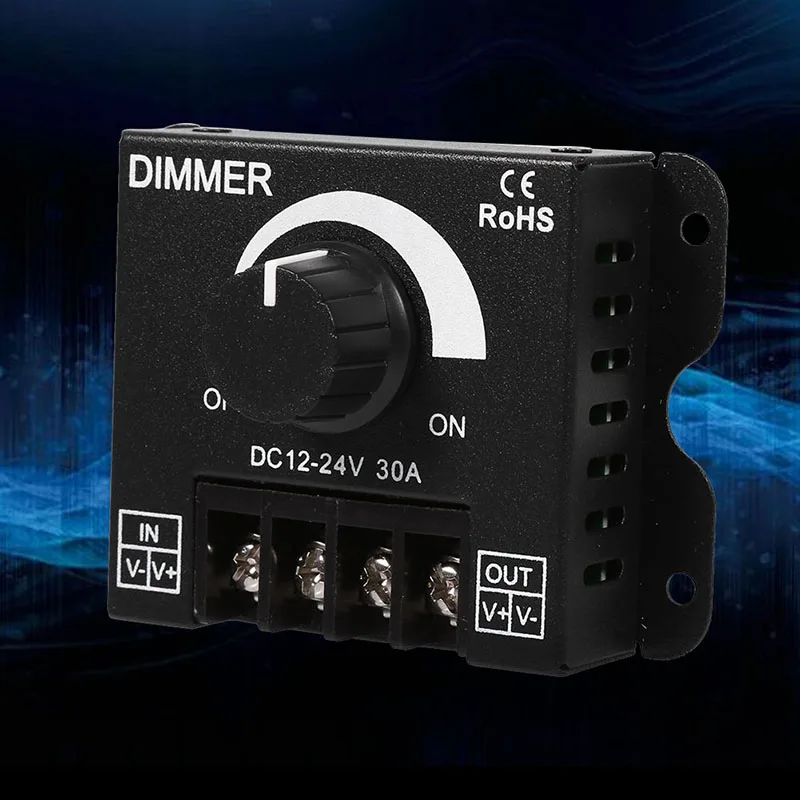 12V 30A металлический светодиодный диммер контроллер ручной Управление для
