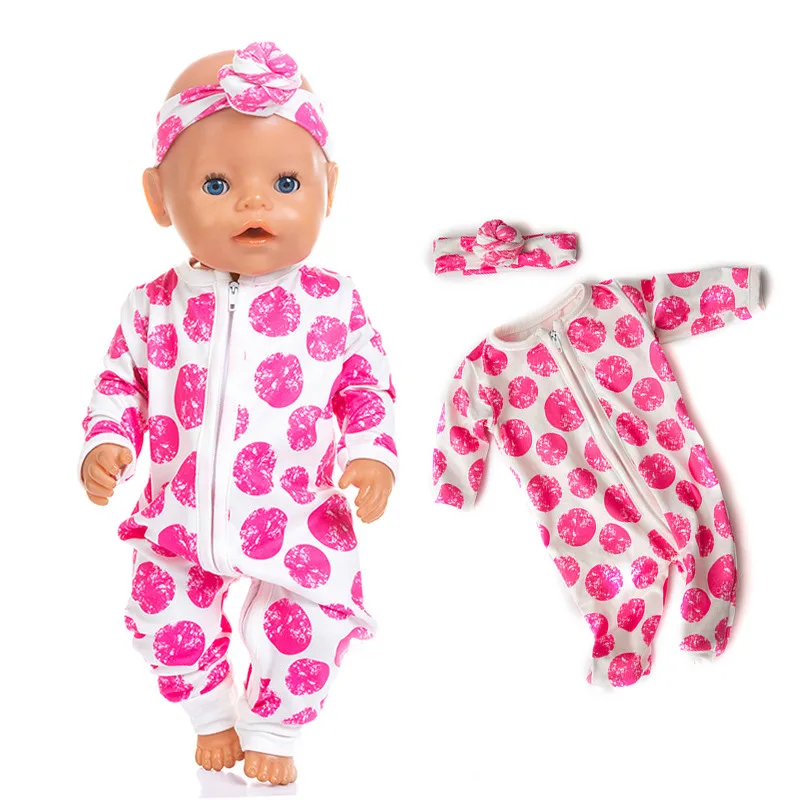 Подходит для кукол 18 дюймов 43 см аксессуары одежды новорожденных из трех частей